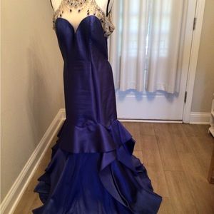 Formal Royal Blue Mori Lee Gown